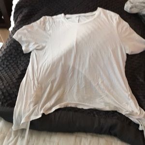 White Cut out T